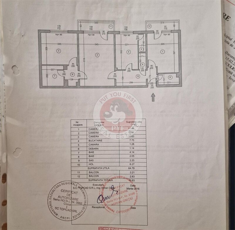 Tineretului | 3 camere | 71mp | Decomandat | B12266